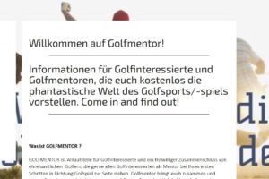 Screenshot Homepage Golfmentor